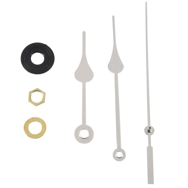 2X Clock Movement Mechanism With Silver Hour Minute Second Hand DIY Tools Kit Retail