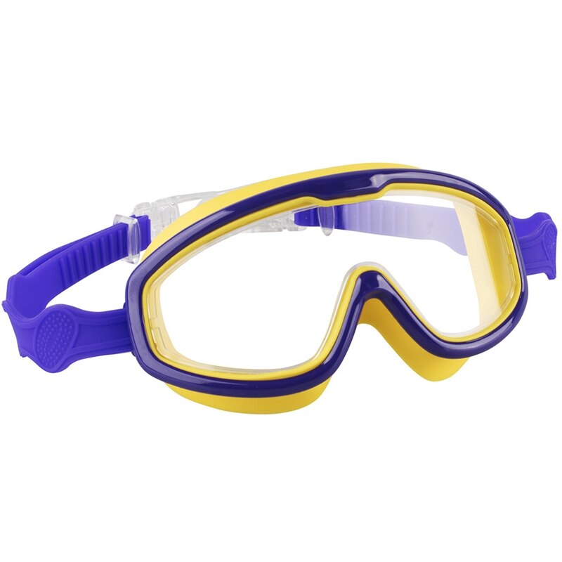 Stor ramme anti-tåge svømmebriller børn fagfolk hd vandtæt dykningsbriller udstyr børn briller til swimmingpool: Bl