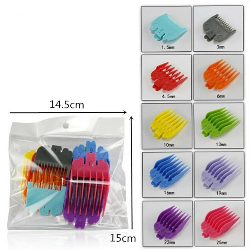 Peine guía de corte , herramienta de peluquería, cortadora de pelo, peine de límite, cortadora de pelo colorida, afeitadora de 3/10mm y 3mm, 1,5 Uds.: Oro