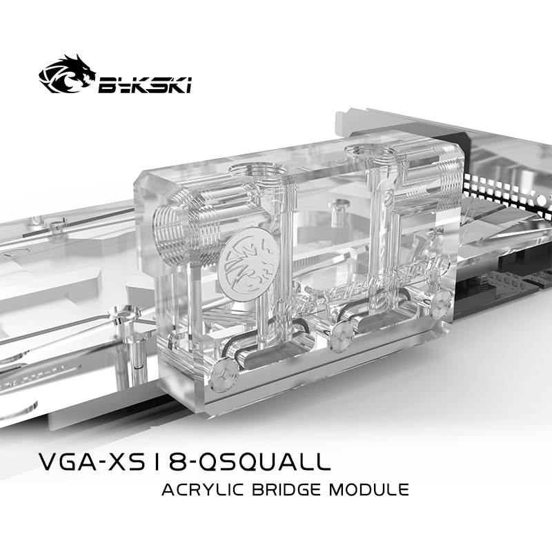 BYKSKI GPU Terminal Block for GPU Water Block Acrylic Multifunctional Acrylic Change Direction Top-Side