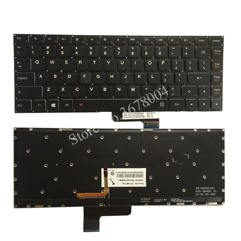US clavier d'ordinateur portable pour Lenovo Ideapad yoga 2 13 14 yoga 2 13 U31 US clavier rétro-éclairé (pas pour pro)