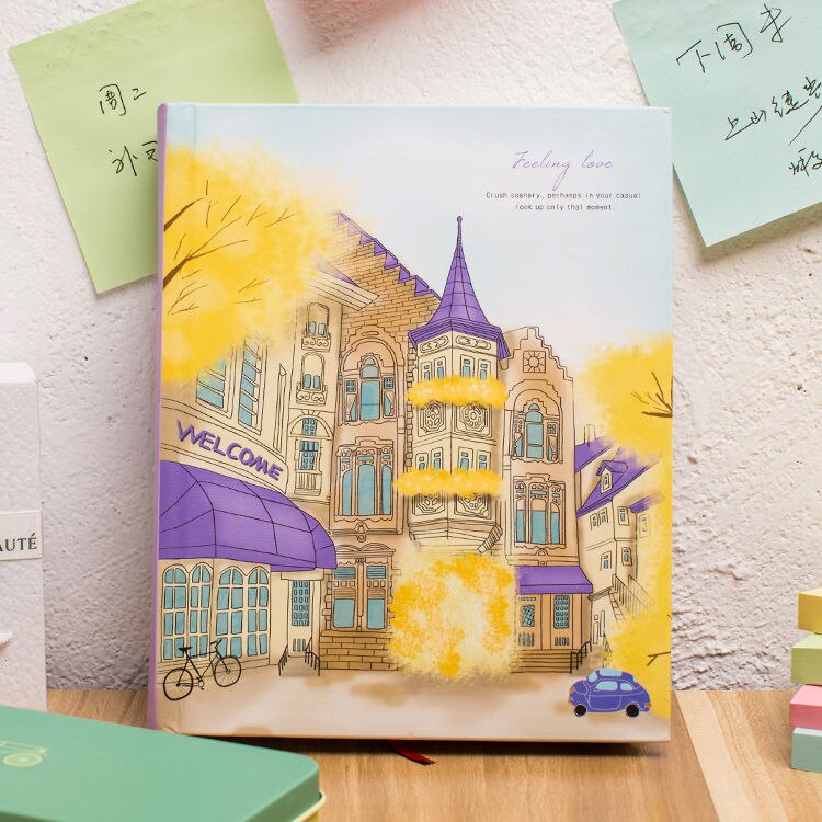 Love Spread Small Pure and Fresh Aesthetic Color Page Diary Book Illustration Notes Student Notepad Stationery Notebook: 3