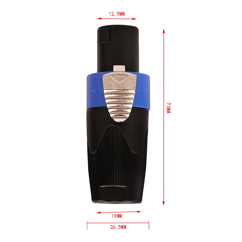 4 Pole Audio Speaker Connectors Plugs Twist Lock Rechargeable Portable Speaker Wireless for Neutrik Speakon NL4FC: 10Pcs