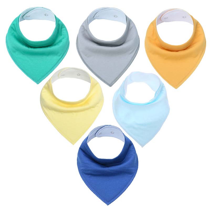 6 pièces/ensemble bavoirs bébé Bandana 100% coton essuie-mains Babadores Para Bebe infantile garçons et filles salive serviette: 7