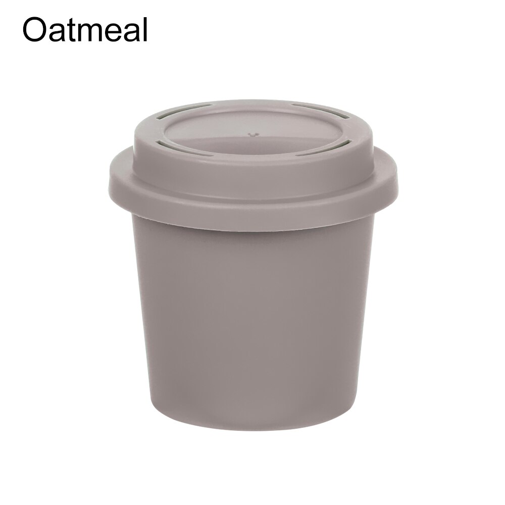 Empty Coffee Cup Shape Beauty Sponge Holder Stand Powder Puff Display Stand Mildew Proof Powder Puff Dry Box Set: Oatmeal