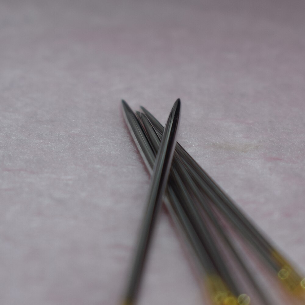 6PCS/1Packs Hand Sewing Needles Gold Eye Handy Large Eye Needle Leather Sewing Gold Needle