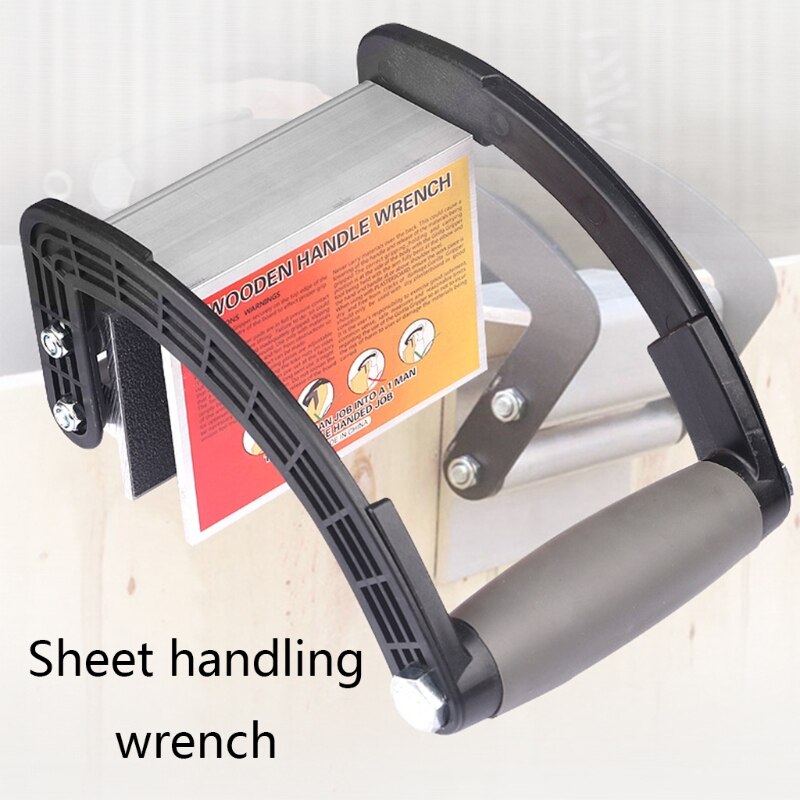 Wooden Handle Wrench Plywood Sheetrock Panel Carrier Heavy Duty Metal Furniture Gripper Sheet Goods Handle Grip Tools