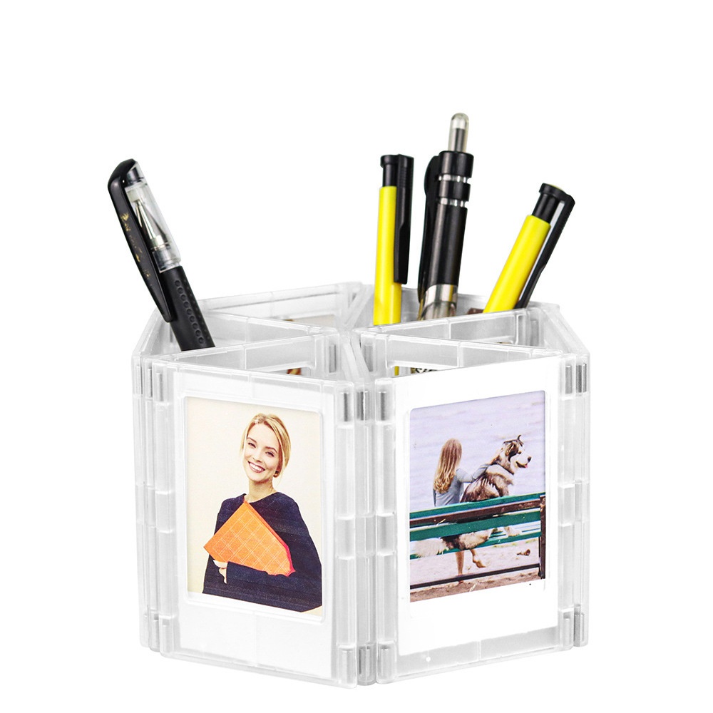 3-Zoll-Fotorahmen mit Magnet-Designrahmen für Polaroid Foto Mini-Acryl-Magnet-Bilderrahmen, transparenter Acryl-Displayständer