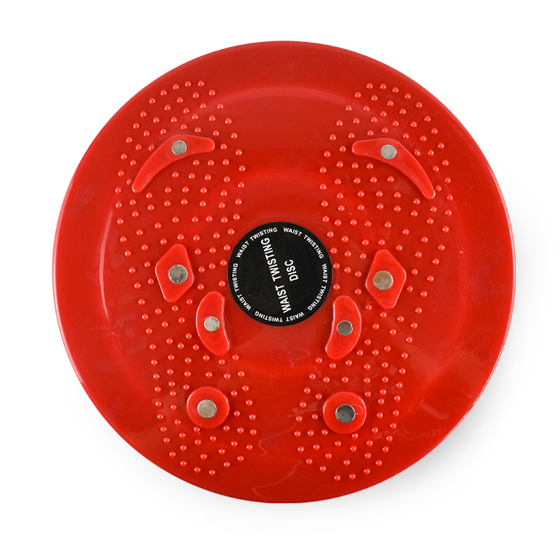 Talje vridning disk balance træningsudstyr til hjemmet krop aerob roterende sports magnetisk massageplade træning wobble: Rød