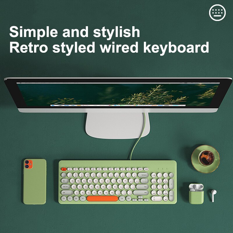 EAOR USB Wired Keyboard and Mouse Combos for Laptop Desktop Portable Gaming Keyboard Mouse Set Mute Computer Keyboard