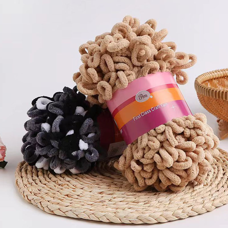 Hilo grueso de chenilla para tejer a mano, 100G, para manta de ganchillo, alfombra, manualidades