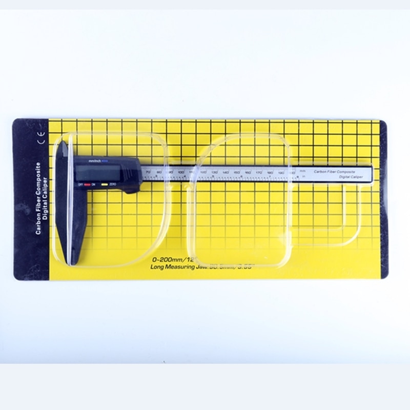 200mm Long Jaw Digital Electronic Caliper Durable Carbon Fiber Vernier Caliper mm/inch LCD Large Diameter Calipers Measure Tools
