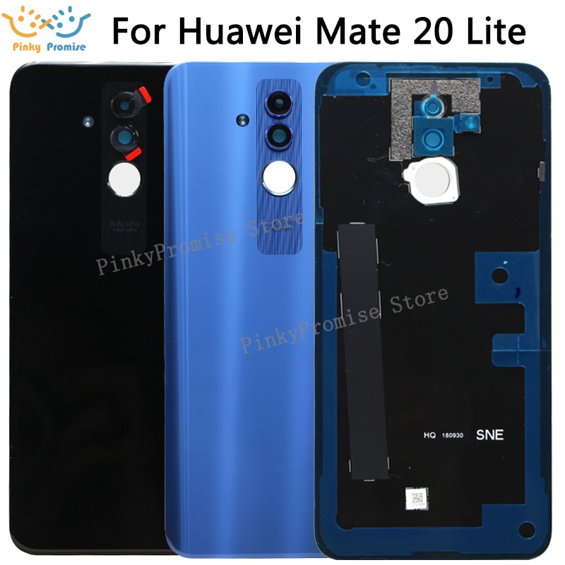 Originele Voor 6.3 "Huawei Mate 20 Lite Glas Back Battery Cover Case Achter + Glas Lens Voor Mate 20 lite Achter Deur