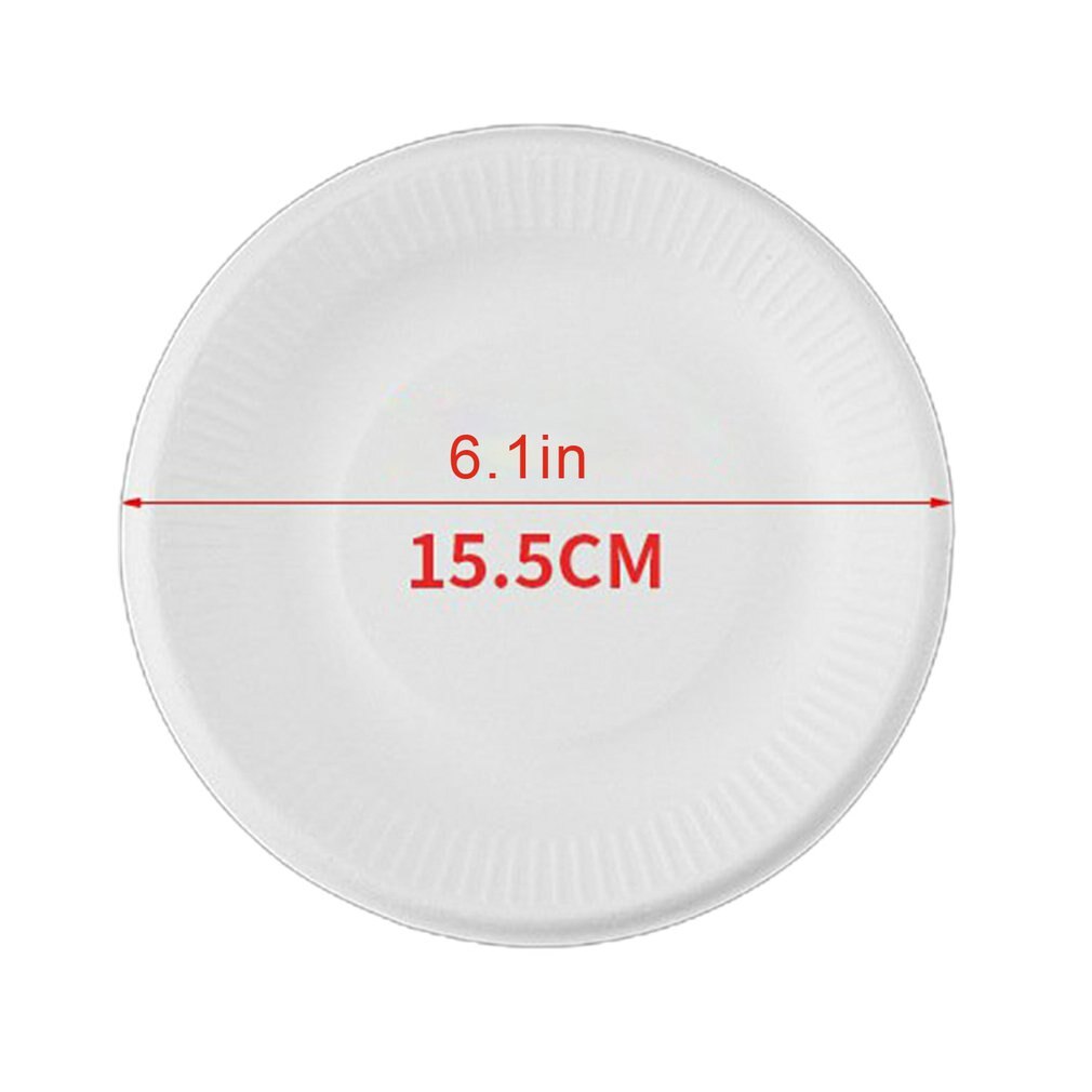 Disposable sugarcane pulp round Paper plate Children's handmade diy kindergarten art painting food grade sugarcane pulp: 6 inch