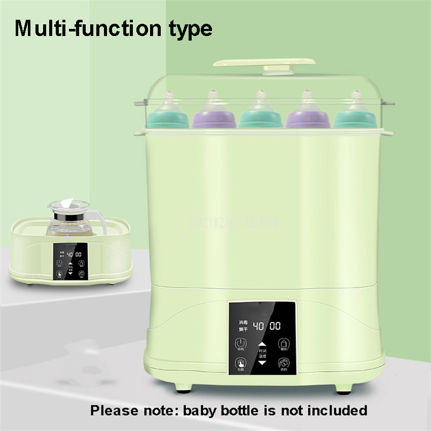 Baby Feeding Milk Bottle Sterilizer With Drying Function Warm Milk Food Warmer Steam Bottle Sterilizing Disinfecting Machine: multi-function Green