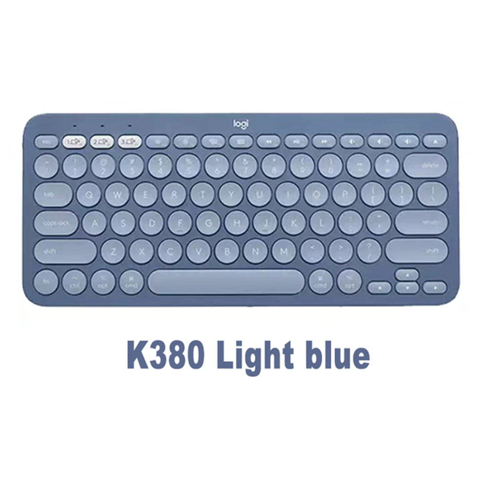 Logitech K380 Drahtlose Bluetooth-Tastatur für mehrere Geräte, tragbare, ultradünne Tastaturen für Windows, Mac, Chrom, iOS und Android: Navy Blau