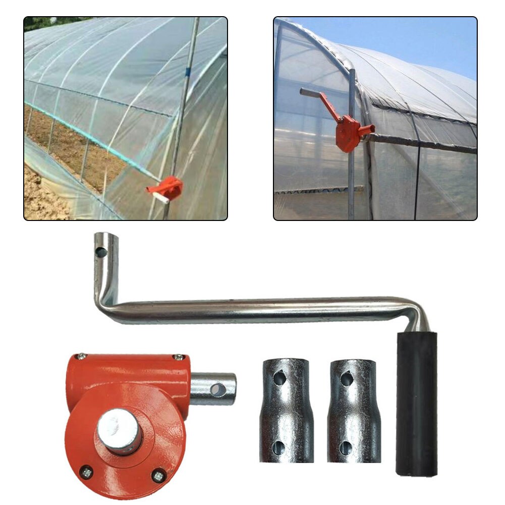 Kas Hand Crank Lier Agrarische Side Film Roll Up Coiler Jaloezieën Rolling Kas Film Lifting Gereedschap Ranch Schaduw