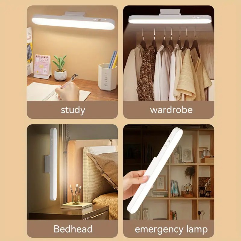 Lampada da scrivania con interruttore di lettura remoto per protezione degli occhi magnetica a portato Lampada da apprendimento per studenti ricaricabile tramite USB con regolazione continua a tre velocità