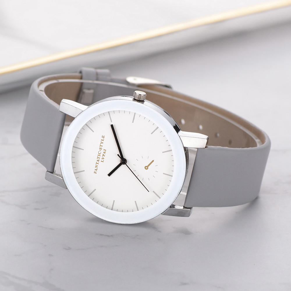 Lvpai geel dameshorloge quartz leren band polshorloge relogio feminino montre femme horloge zegarek damski