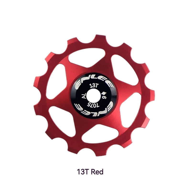 Fünf Farben Fahrrad Aluminium Legierung führen Rad Rolle Schaltwerk 11T 13T führen MTB Keramik Lagerbier Jockey Rad für 4/5/6MM: Schwarz