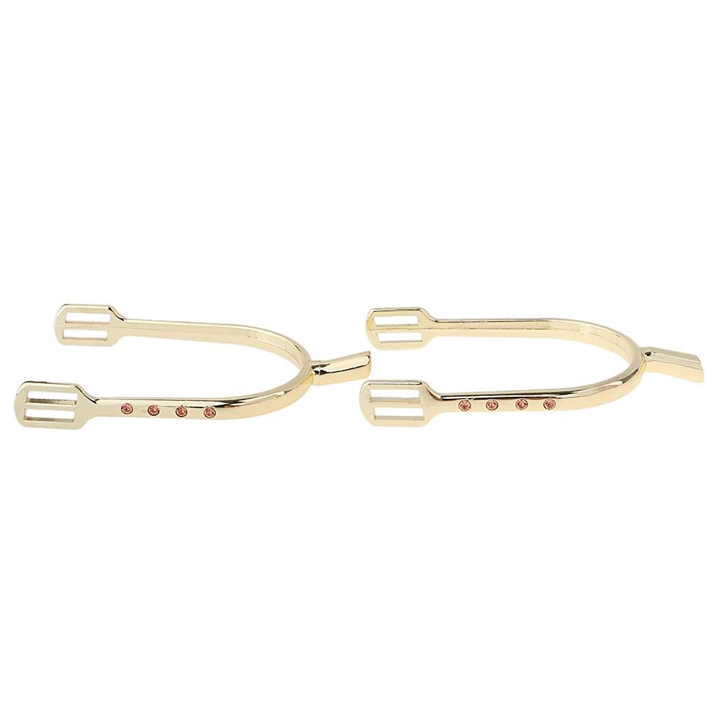 1 Pair Zinc Alloy Equestrian Spurs English Spurs Horse Riding Spurs 12*8*2cm - Gold &amp; Silver