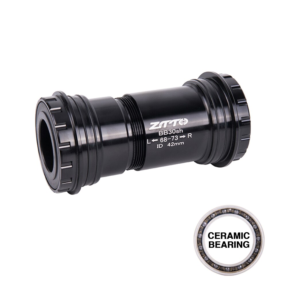 ZTTO prasa rowerowa pasuje robić wspornika dolnego oś BB30 24 adapter łożyska ceramiczne robić roweru szosowego MTB 24mm mechanizm korbowy: BB30-24 czarny Ceramic