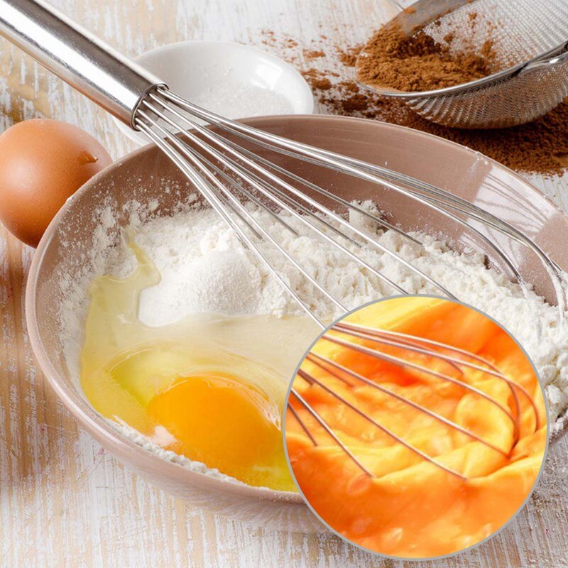 Catering Hand Whisk Stainless Steel Kitchen Balloon Egg Milk Beater Tool