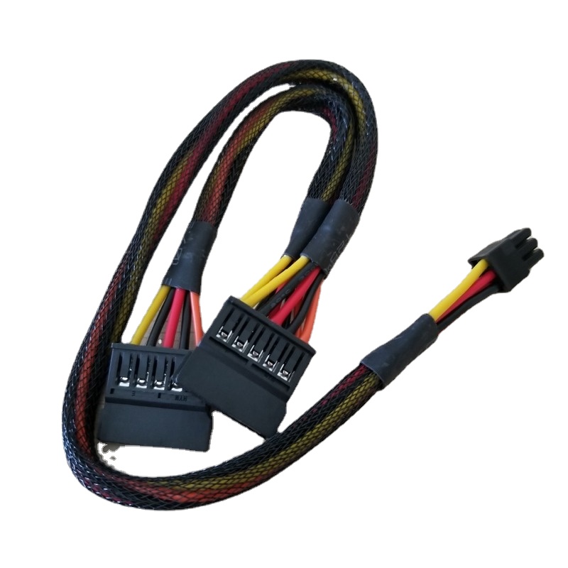 Pieni 6 -nastainen jakaja 15 -nastainen sata-virtakaapeli dell vostrolle 3650 3653 3655 pöytätietokone hdd ssd -laajennuskaapeli 50cm