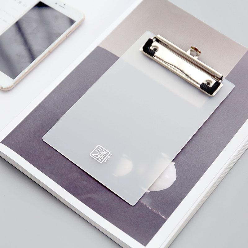 size board PP Writing plate hard board white pink blue backing board plate A4 Transparent Plastic File Folder