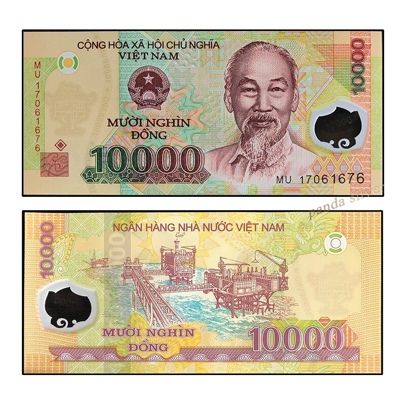11 PCS Polymer Notes Uit Verschillende Landen Lot Set, UNC Originele Polymeer Note: Vietnam