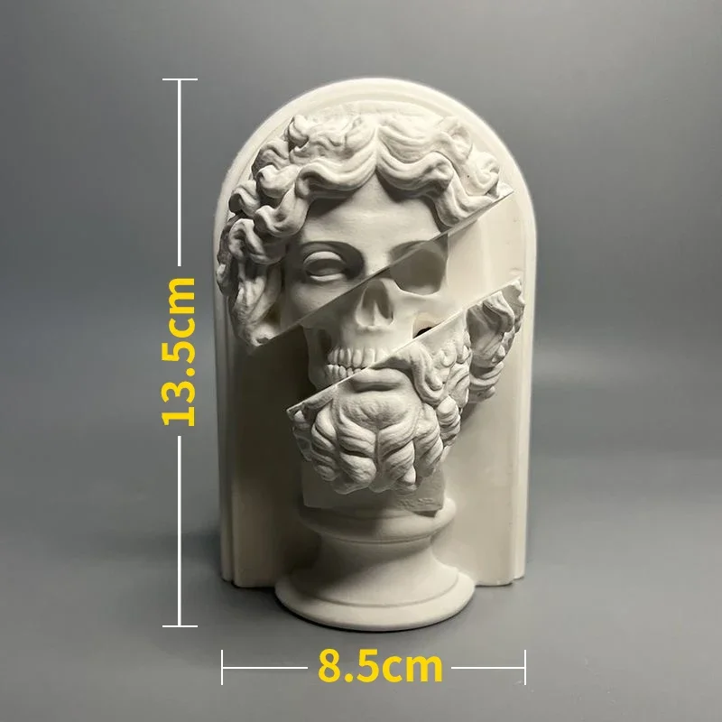 Nordic INS Style Character Gypsum Statue DIY Painted Sketch Photography Props Tabletop Decorations Home Art Plaster Decoration: light yellow