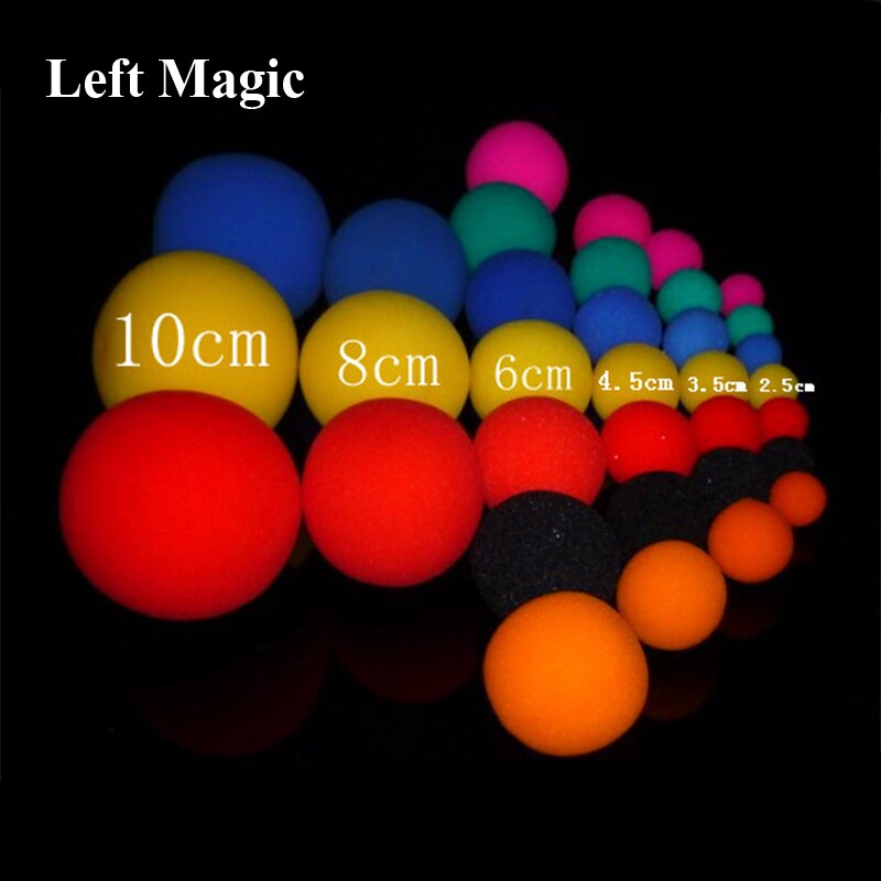 5 PCS 6cm Vinger Spons Bal (Rood Geel Blauw) goocheltrucs Klassieke Goochelaar Illusie Comedy Close-Up Stage Card Magic Acces