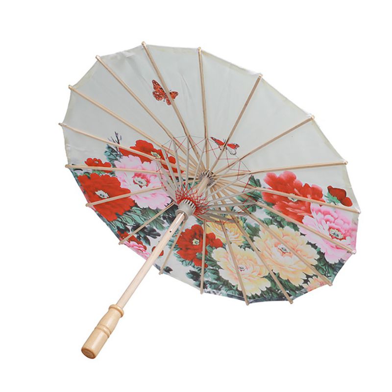 Paraguas artístico de tela de seda china, sombrilla decorativa de estilo clásico, papel de aceite pintado,