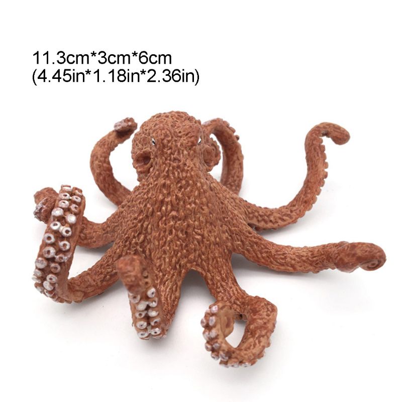 Realistic Octopus Sea Life Model Solid Plastic Figure Ocean Party Decorations U50F