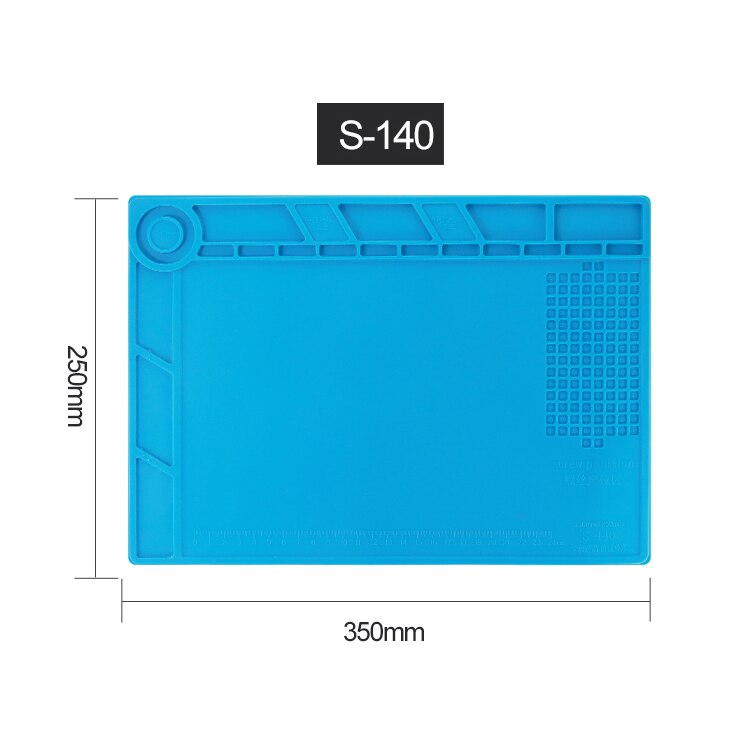 Big Size S-180 S-160 Bga Isolatie Silicone Solderen Pad Telefoon Reparatie Onderhoud Platform Bureau Mat Met Magnetische Sectie: S-140