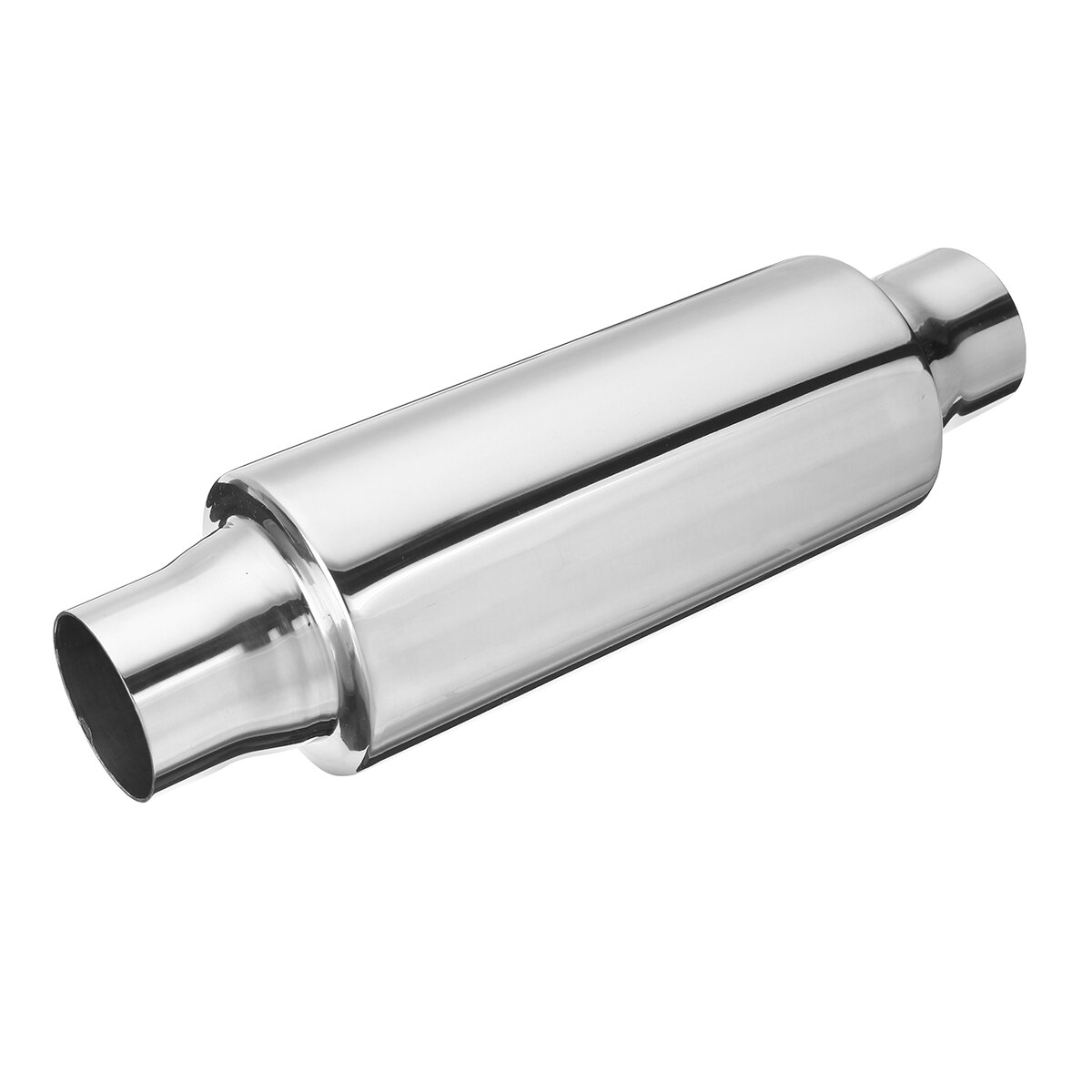 Universal Stainless Steel Car Exhaust Pipe Muffler Resonator 51mm Inlet/Outlet Exhaust Tip Tube Silencer
