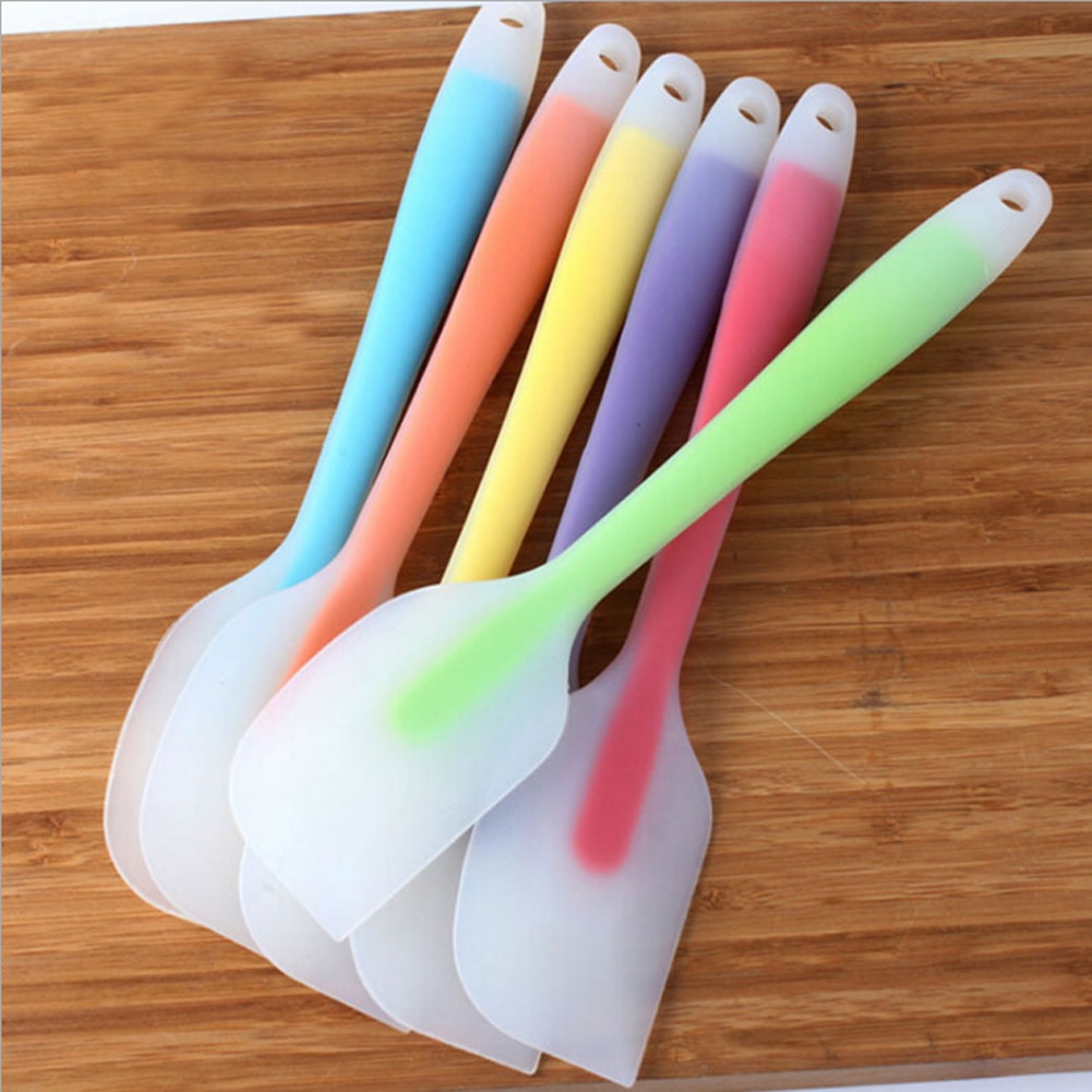 1PC Bunte Silikon Gebäck Spachtel Kuchen Creme Butter Silizium Spachtel 6 Farben