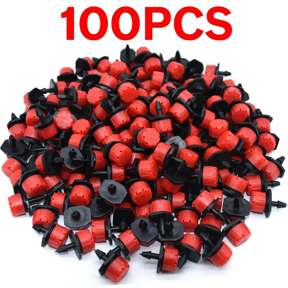 25M DIY Drip Irrigation System Automatic Watering Irrigation System Kit Garden Hose Micro Drip Watering Kits Adjustable Dripper: KSL01B-002-100PCS