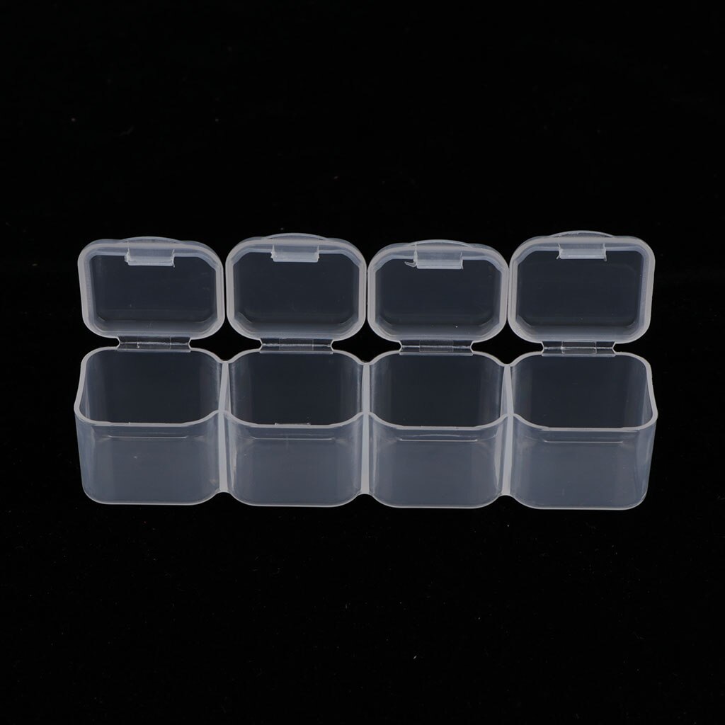 Plastic Leuke Clear Opbergdoos Met 56 Grids Sieraden Nail Art Pil Kralen Mini Case Sieraden Display