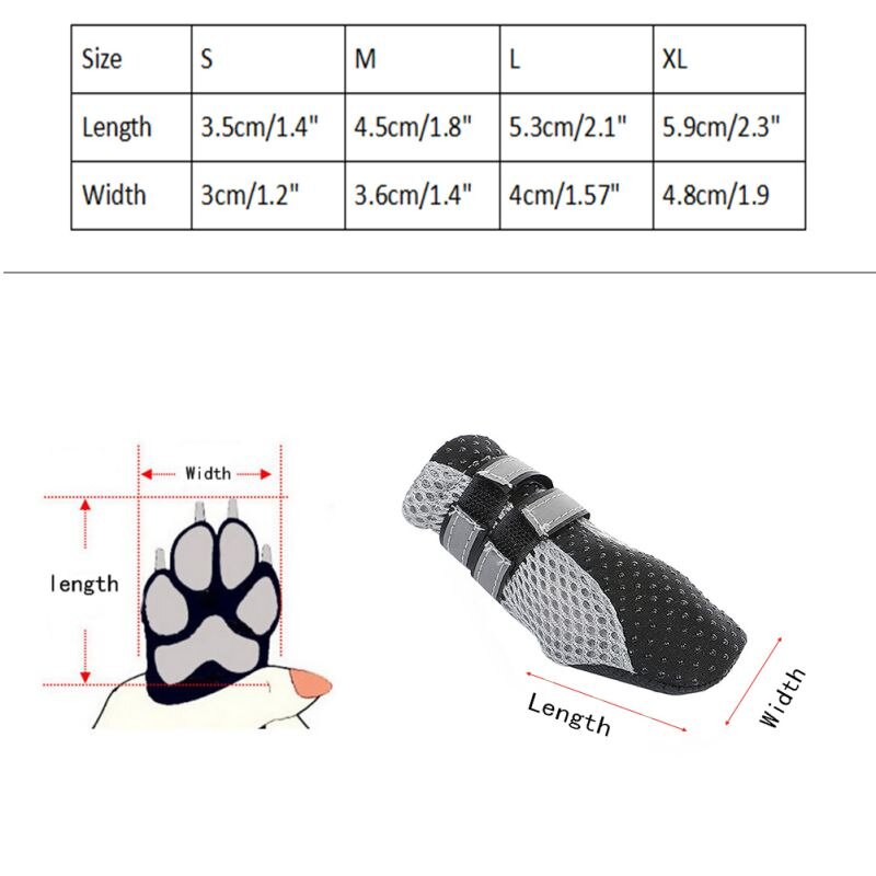 Chaussons imperméables et antidérapants 4 pièces | Pour l'extérieur, chaussons Anti taches chien chat, chaussons réfléchissants, chaussures avec semelle en caoutchouc, protection des pattes du Pet,