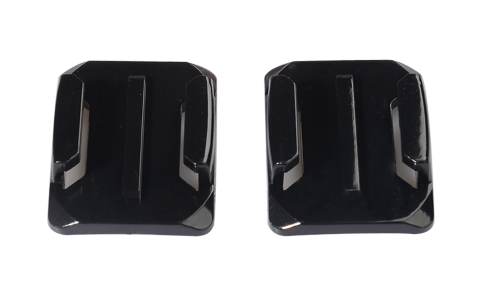 2 pcs Flat Mounts + 2pcs Curved Mounts + 3M Stickers Helmet Mount Holder Adapter for Gopro Hero 4 3+ 3 2 SJCAM