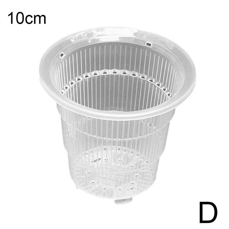 Vasi per orchidee in plastica trasparente da 10cm/12cm/15cm con fori funzione di potatura dell'aria e fessure per la crescita delle radici vaso da fiori in plastica: D