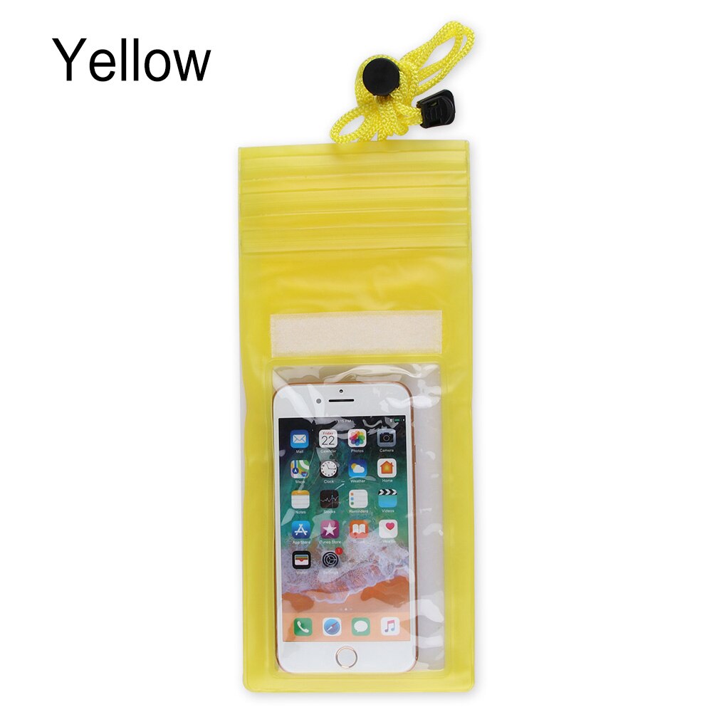 1PC Environmental Universal Under Water Proof Dry Pouch Bag Case Cover Protector Holder For Cell Phone: yellow-1