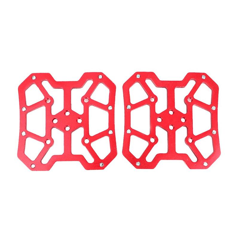 2pcs Aluminum Alloy Bicycle Clipless Pedal Platform Adapters for SPD KEO Pedals MTB Mountain Road Bike Accessories Cycling Parts: Red