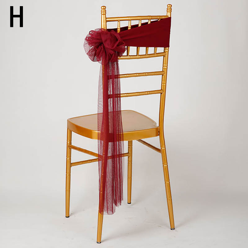 Bandas de satén para silla de boda, cintas para sillas de , cubierta de nudo para silla de decoración, lazo para silla de banquete, color dorado y rosa, novedad: H