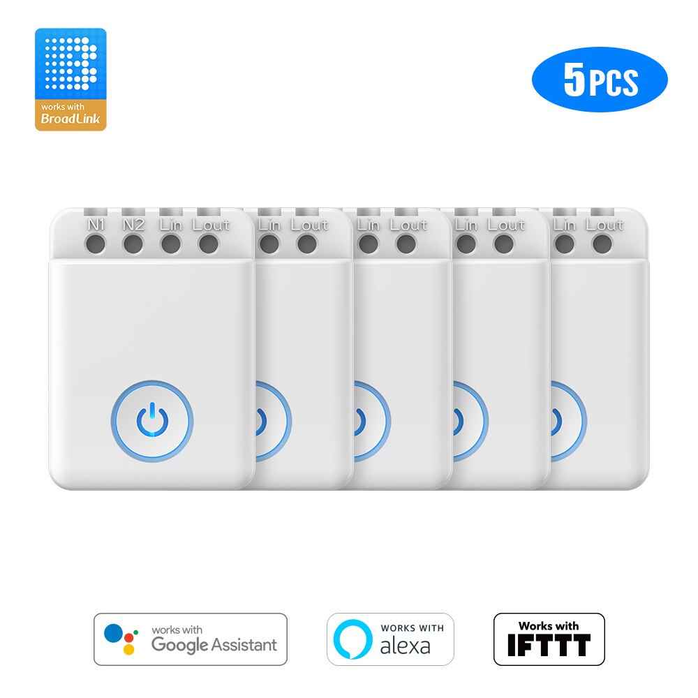 Broadlink bestcon mcb 1 wifi controller switch smart home automation wireless remote switch af ios android 1/2/3/4/5/6/8/10- pack: 5 stk