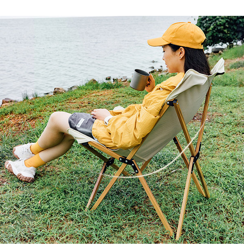 Houten Strand Vlinder Stoel Aluminium Klapstoel Voor Outdoor Wandelen Bbq Reizen Met Opbergzakken