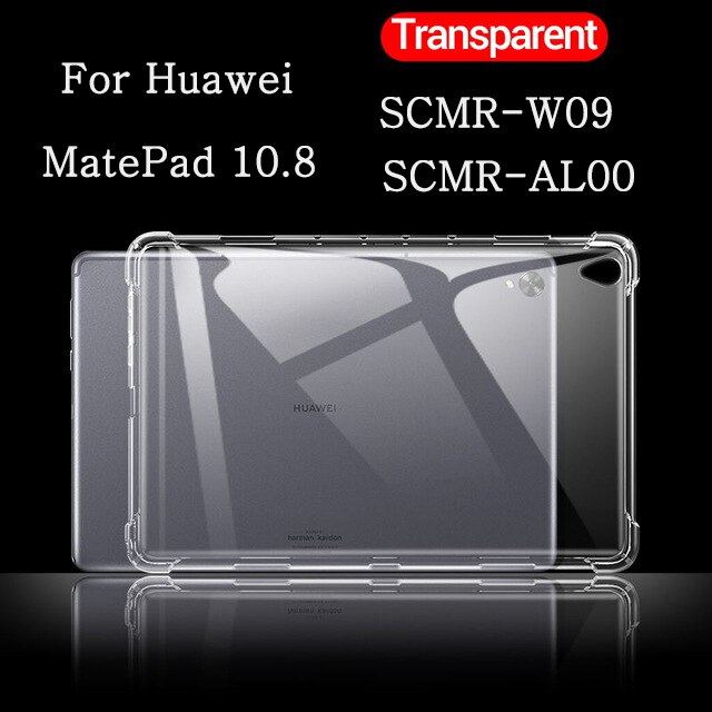 Shockproof Silicone Case for Huawei MediaPad MatePad T3 T5 T8S M3 M5 M6 Lite 8.0 8.4 10.1.8 Transparent Rubber Flexible Bumper: MatePad 10.8