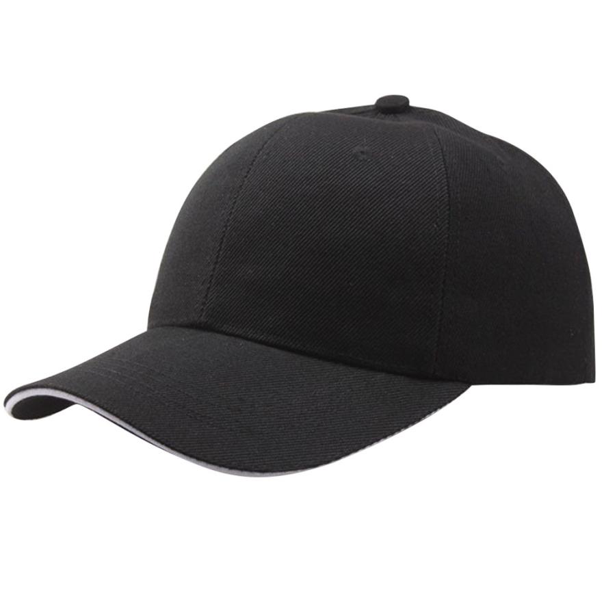 Kancoold bone cap afslappet hat kvinder populær unisex baseball cap snapback hat hip hop justerbar pjano 0: Sort