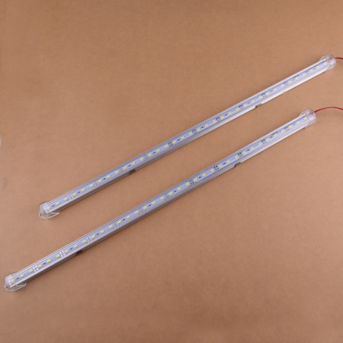 2pcs 12V 50cm 36 LED Strip 5630 SMD Interior Light Tube Bar Lamp for Car Van Camping Caravan Trailer Boat & Clips